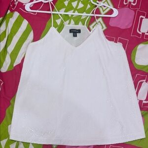 Le Chateau Shimmering White Camisole